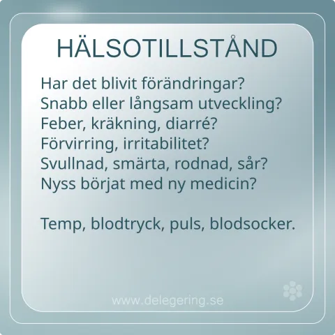 Checklista Hälsotillstånd