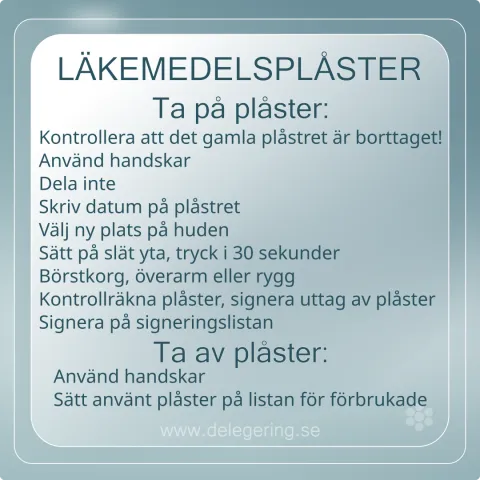 Checklista Läkemedelsplåster